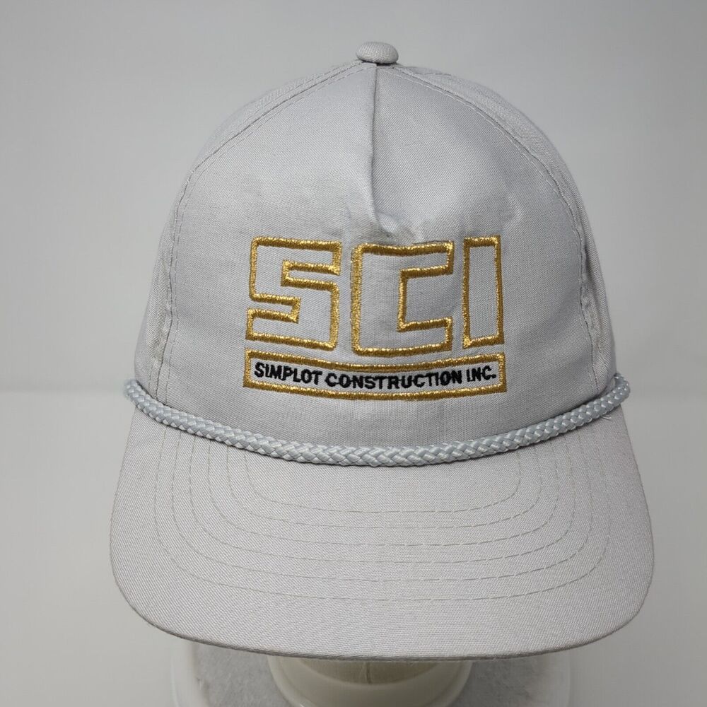 Sci Simplot Construction Inc. Snapback Rope Hat G… - image 2